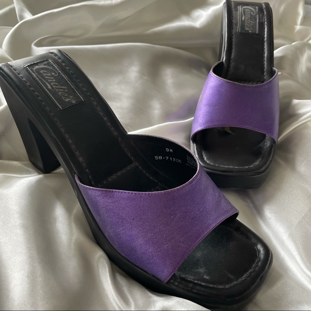 Candie's Purple and Black Heels